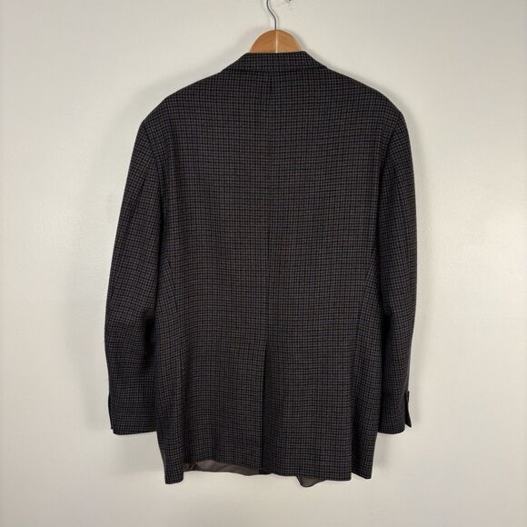 Chaps Woolmark Men’s Grey Blue Tweed 100% Wool 2 Button Blazer Sports Jacket 44L - Picture 7 of 9
